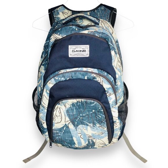 DaKine Campus 33L Large Backpack Navy Blue Abstract For School Computer Career - Picture 1 of 16